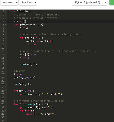 Please Help, Getting errors while Submitting code in Python - Add One ...